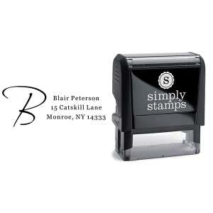Script Initial Return Address Stamp Body and Design