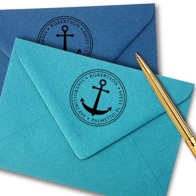 Anchor Round Self-Inking Address Stamp - alternate view