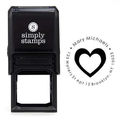 Michaels Heart Round Address Stamp - alternate view