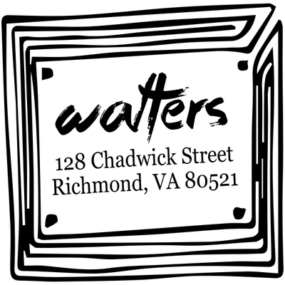 Maze Frame Square Return Address Stamp