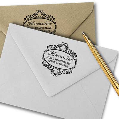 Alexander Oval Address Stamp - alternate view
