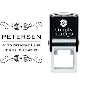Peterson Square Address Stamp Body and Design