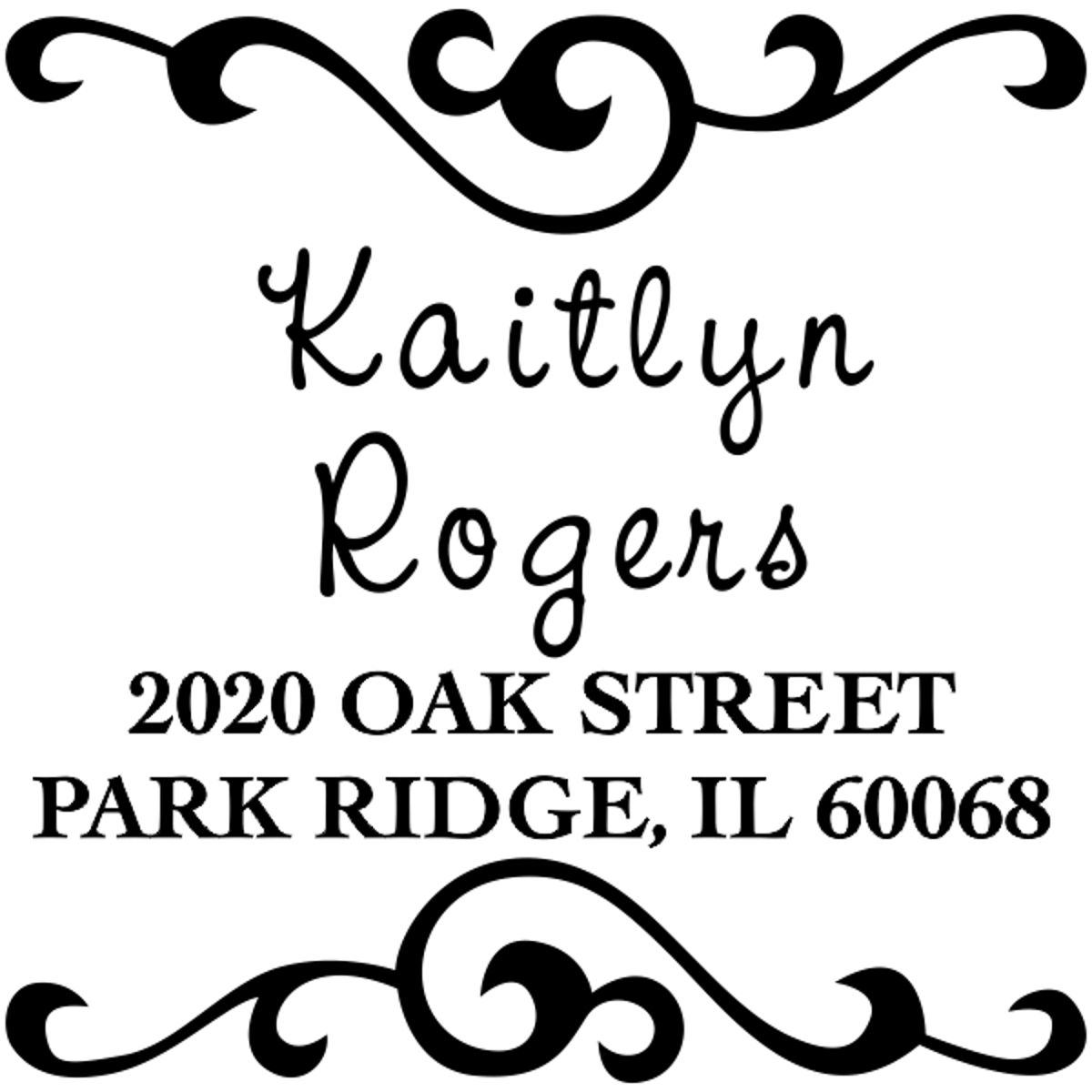 Kaitlyn Square Address Stamp