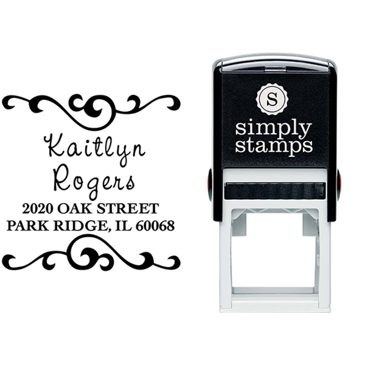 Kaitlyn Square Address Stamp Body and Design