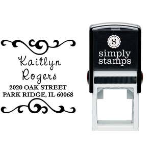 Kaitlyn Square Address Stamp Body and Design