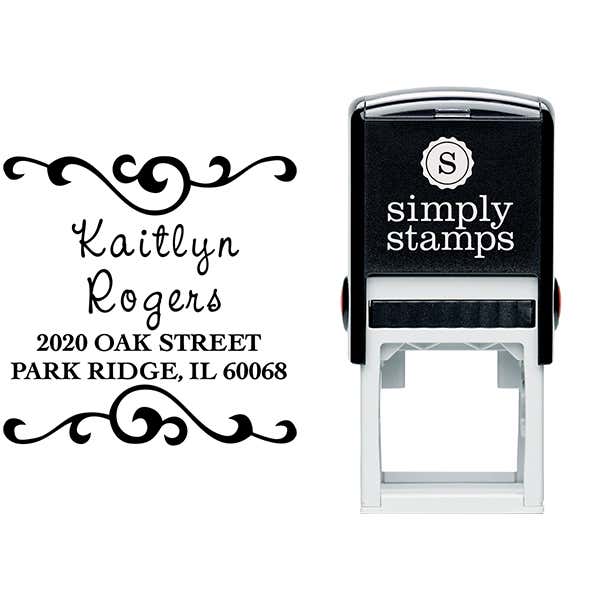 Kaitlyn Square Address Stamp Body and Design