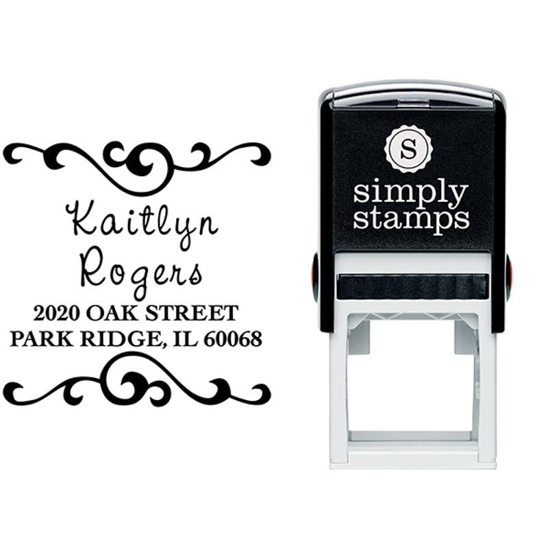 Kaitlyn Square Address Stamp Body and Design