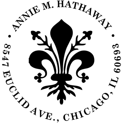 Round Deco Address Stamp