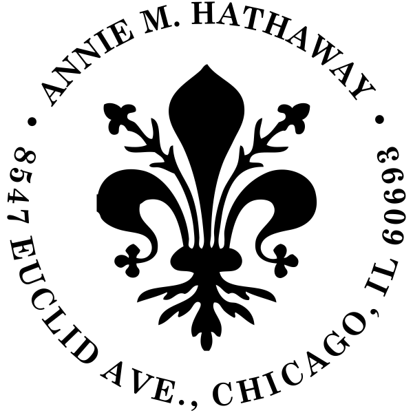 Round Deco Address Stamp