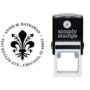Round Deco Address Stamp Body and Design