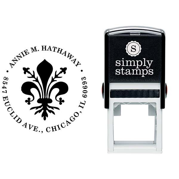 Round Deco Address Stamp Body and Design