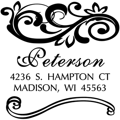 Shelley Square Address Stamp