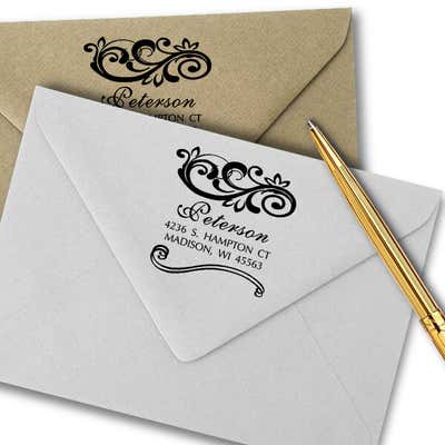 Shelley Square Address Stamp - alternate view