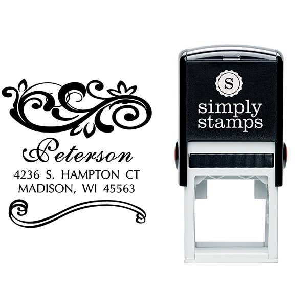 Shelley Square Address Stamp Body and Design