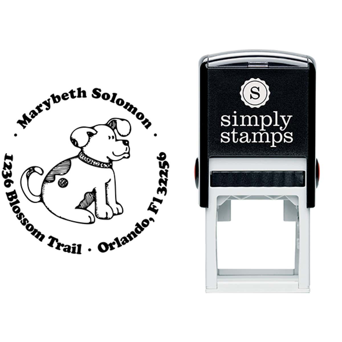 Spotted Dog Return Address Stamp Body and Design