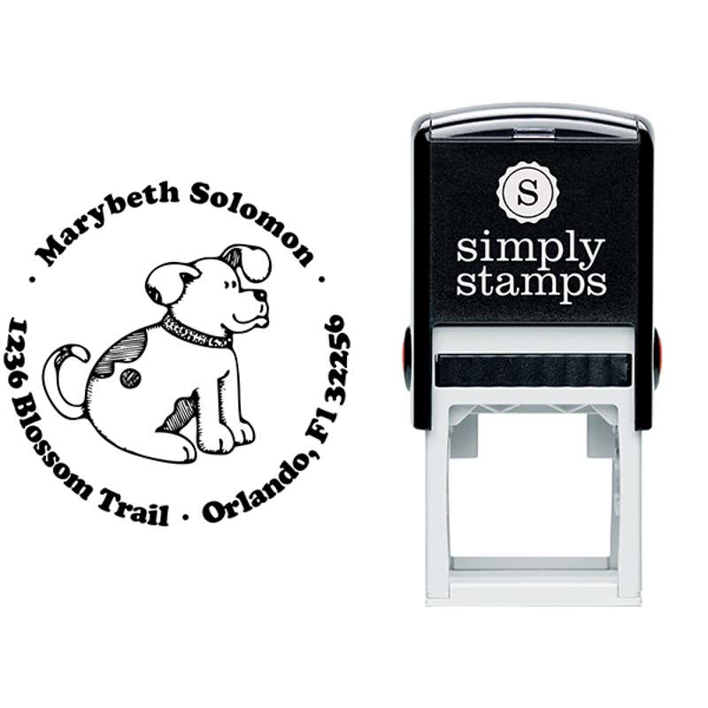 Spotted Dog Return Address Stamp Body and Design