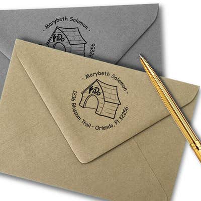 In The Dog House Return Address Stamp - alternate view