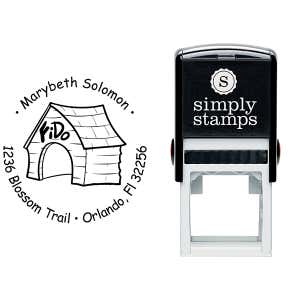 In The Dog House Return Address Stamp Body and Design