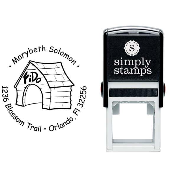 In The Dog House Return Address Stamp Body and Design