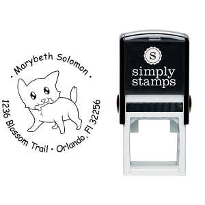 Doggy with a Bone Return Address Stamp Body and Design
