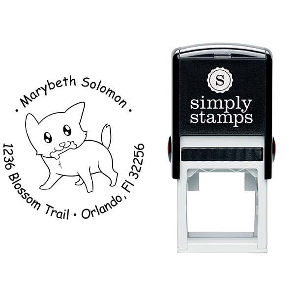 Doggy with a Bone Return Address Stamp Body and Design