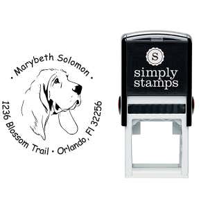 Bloodhound Dog Return Address Stamp Body and Design