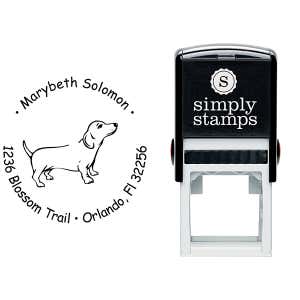 Weiner Dog Return Address Stamp Body and Design