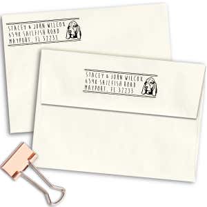 Basset Hound Dog Address Stamp Imprint Example