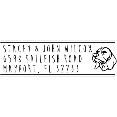 Foxhound Dog Address Stamp