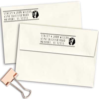 Bloodhound Dog Address Stamp - alternate view