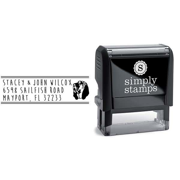 Bloodhound Dog Address Stamp Body and Design