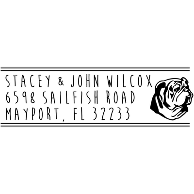 Bulldog Address Stamp