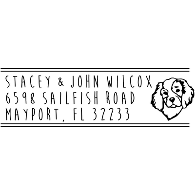 Spaniel Dog Address Stamp