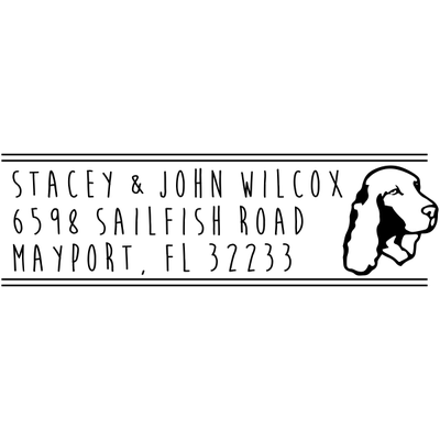 Cocker Spaniel Dog Address Stamp