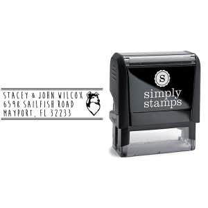 Border Collie Dog Address Stamp Body and Design