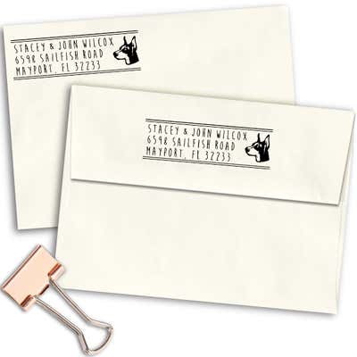 Pinscher Dog Address Stamp - alternate view