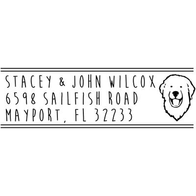 Pyrenees Dog Address Stamp