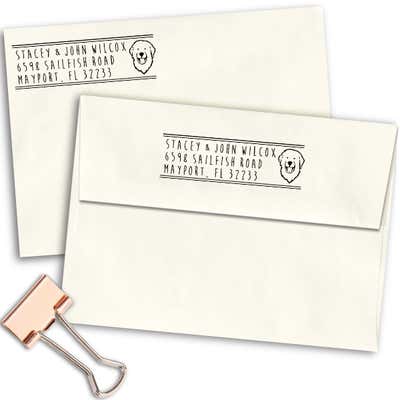 Pyrenees Dog Address Stamp - alternate view