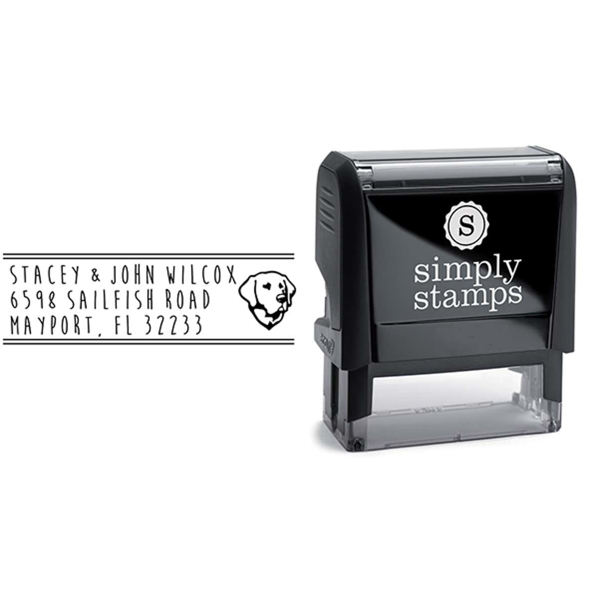 Labrador Retriever Address Stamp Body and Design