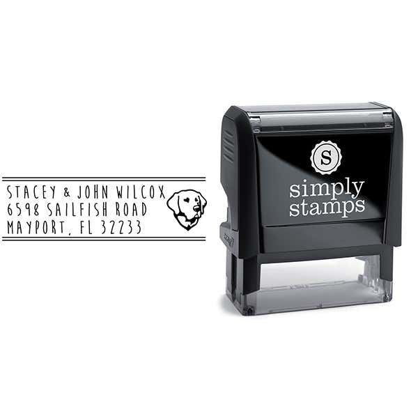 Labrador Retriever Address Stamp Body and Design