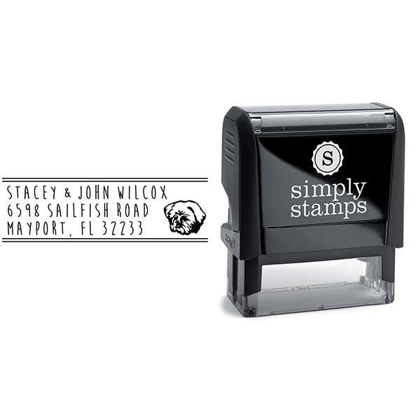Havanese Dog Address Stamp Body and Design
