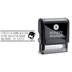 Rottweiler Dog Address Stamp Body and Design