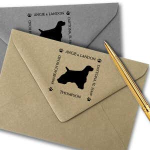 Cocker Spaniel Pet Lover Dog Return Address Stamp Imprint Example