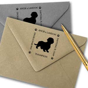 Dachshund Pet Lover Return Address Stamp Imprint Example