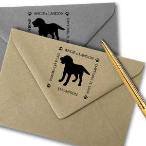 Labrador Retriever Pet Lover Dog Address Stamp Imprint Example