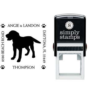 Labrador Retriever Pet Lover Dog Address Stamp Body and Design