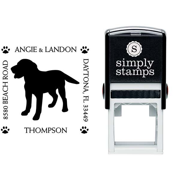 Labrador Retriever Pet Lover Dog Address Stamp Body and Design