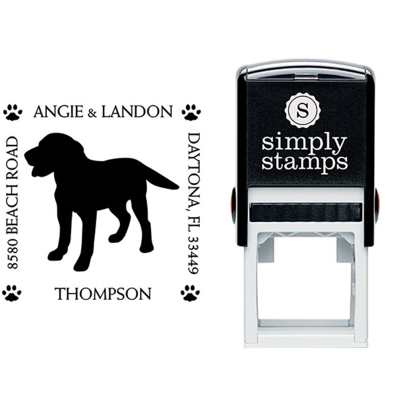 Labrador Retriever Pet Lover Dog Address Stamp Body and Design
