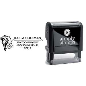 Tribal Elephant Address Stamp Body and Design
