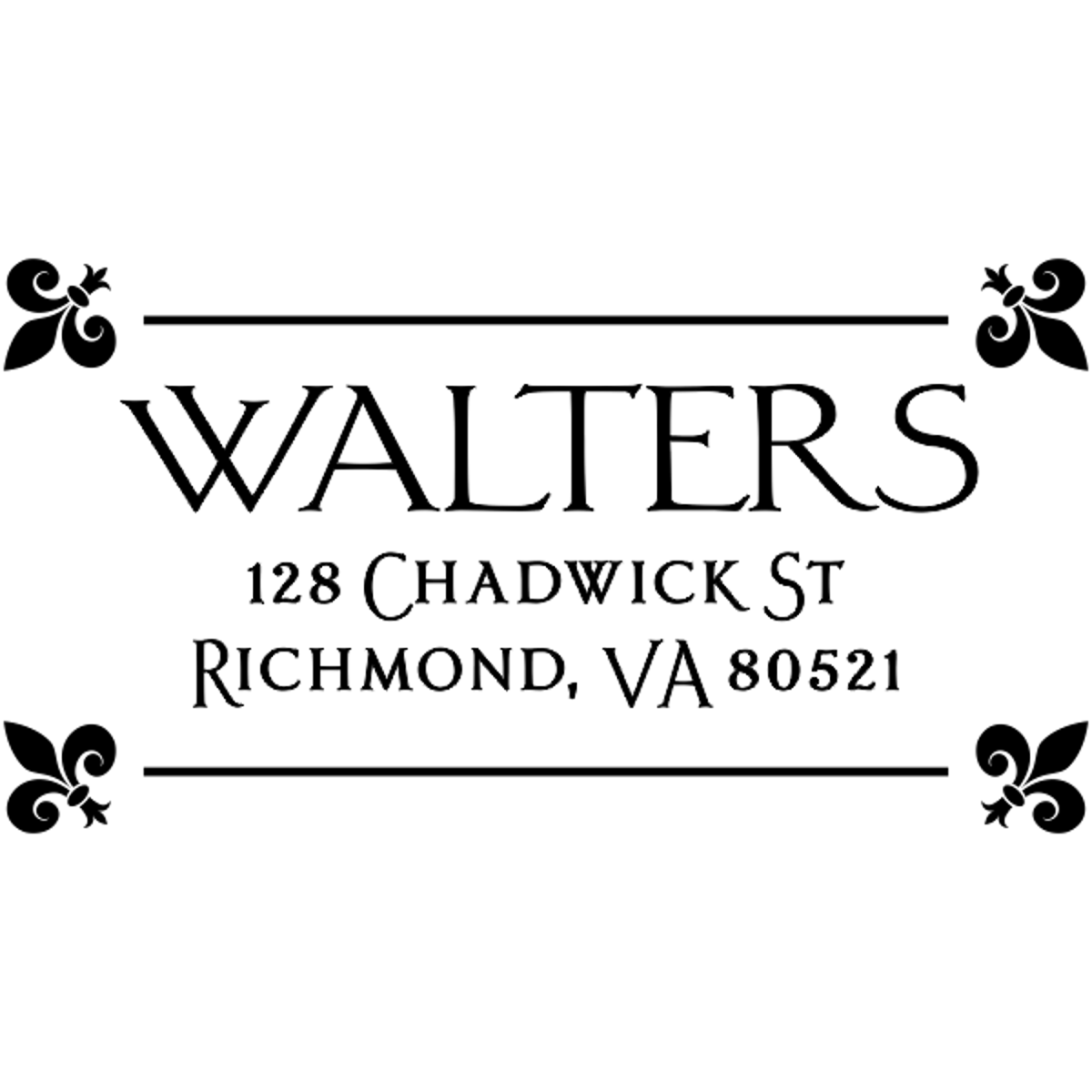 Fleur Corners Custom Address Stamper